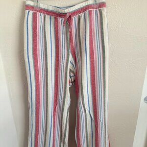 Old Navy Multi-Colored Wide Leg Linen Pants – Size XL (Gently Used, Good Conditi